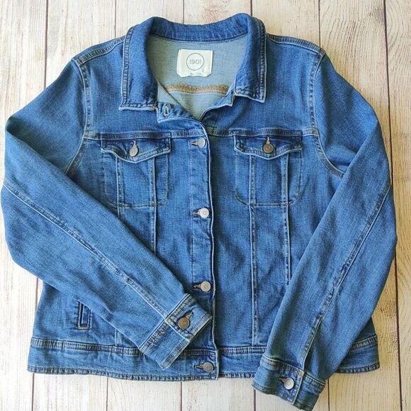 1901 button denim jacket sz XL - Picture 3 of 12